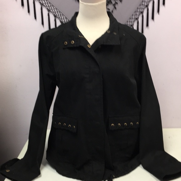 moon river Jackets & Blazers - NWT moon river black cargo jacket size large